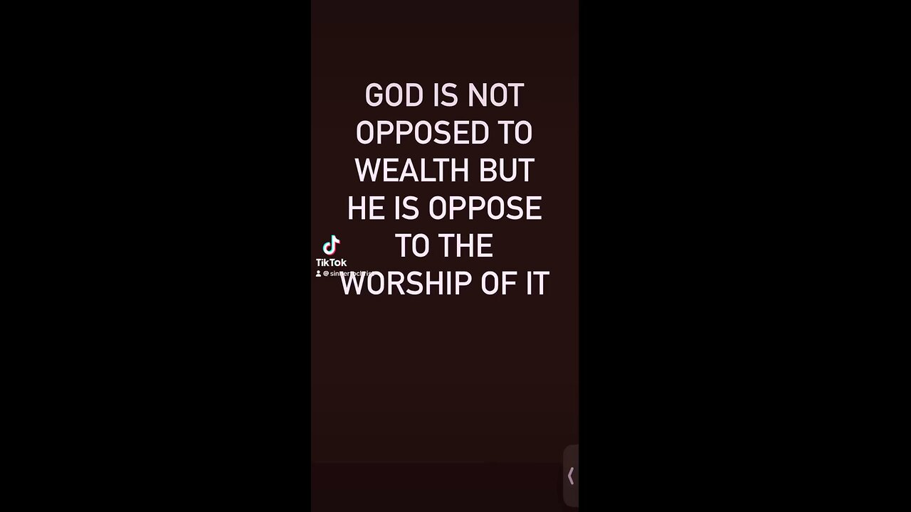 God is not opposed to wealth