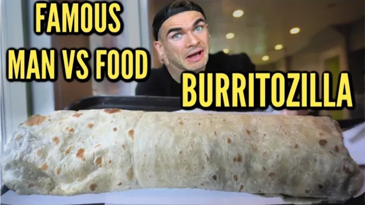 FAMOUS BURRITOZILLA BURRITO CHALLENGE in San Jose Caliornia! From Man Vs Food!