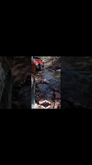 Off camber water crossing with a Hiker trailer