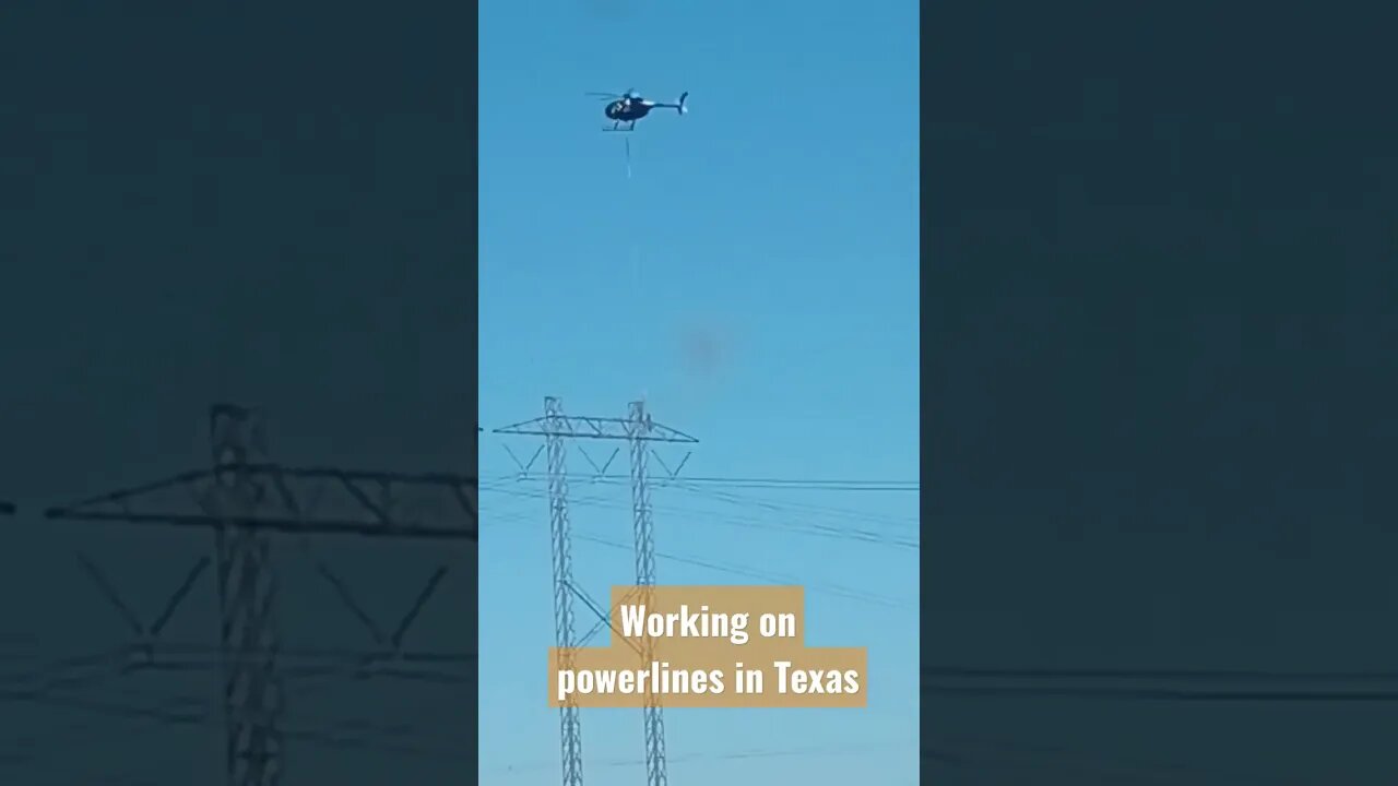 Texas Power line Work From Helicopter #lineman