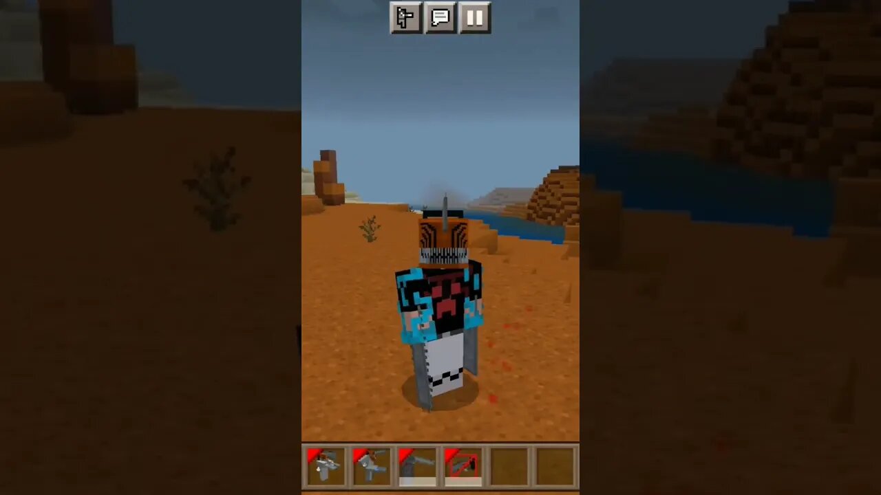 CHAINSAW MAN no minecraft isso é incrível 🤯🤯🤯 #minecraft #shorts #viral