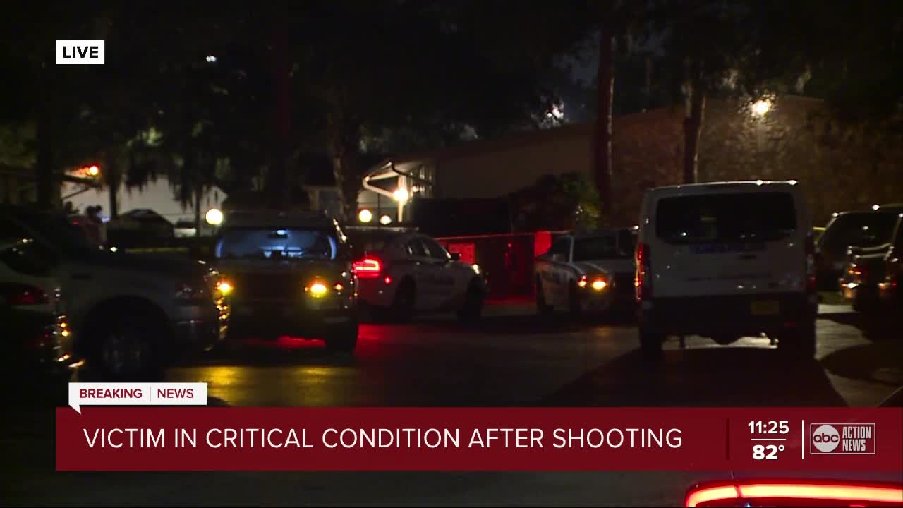 Person in critical condition after being shot in Tampa