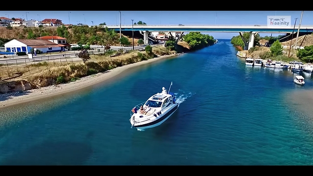 The Canal of Glamour in Greece captured by drone