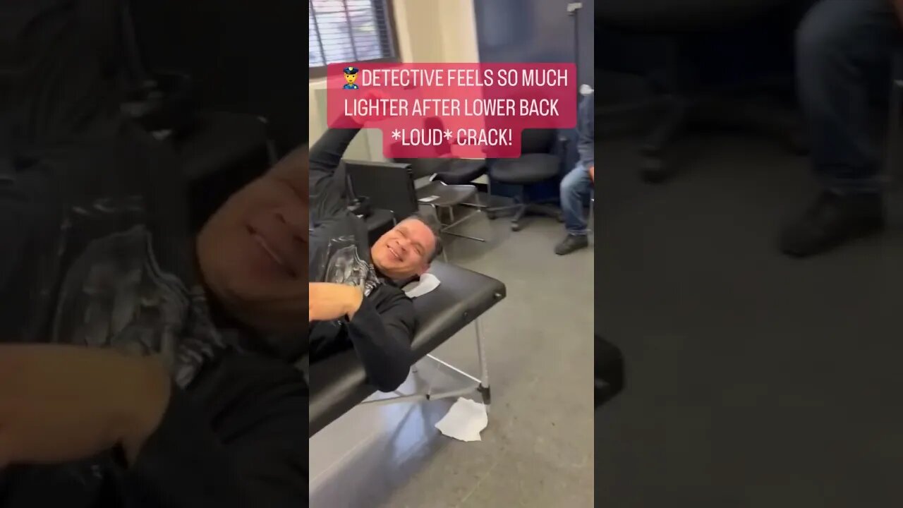 DETECTIVE FEELS THE RELIEF AND HIS RANGE OF MOTION IS MUCH BETTER AFTER THIS CRACK! 👮♀️🙏🤯😀😮💨