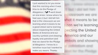 First grader at Pasco County school kneels during Pledge of Allegiance | Digital Short