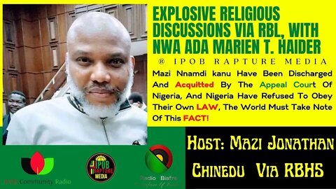 Join Mazi Jonathan & Nwa Ada Marien On An Exclusive Religious Discussions Via RBL | Oct 29, 2022