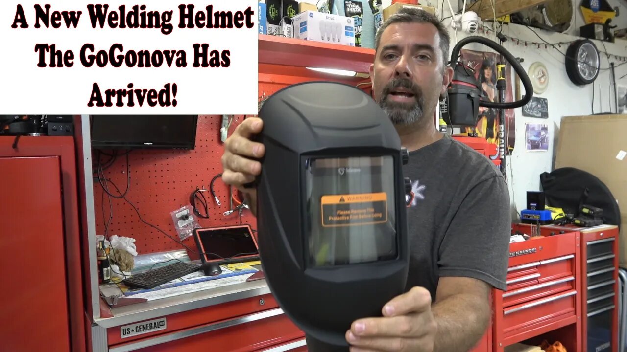 The GoGonova Welding Helmet. It's a Huge step up from the Basic Harbor Freight One I've Been Using.