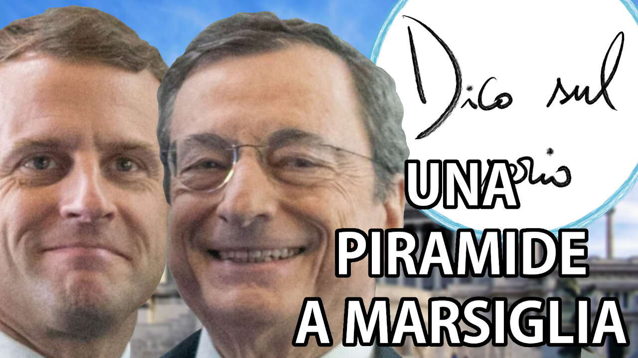 DRAGHI e MACRON a Marsiglia per crisi afghana e accoglienza in Europa. Fanno il segno della PIRAMIDE