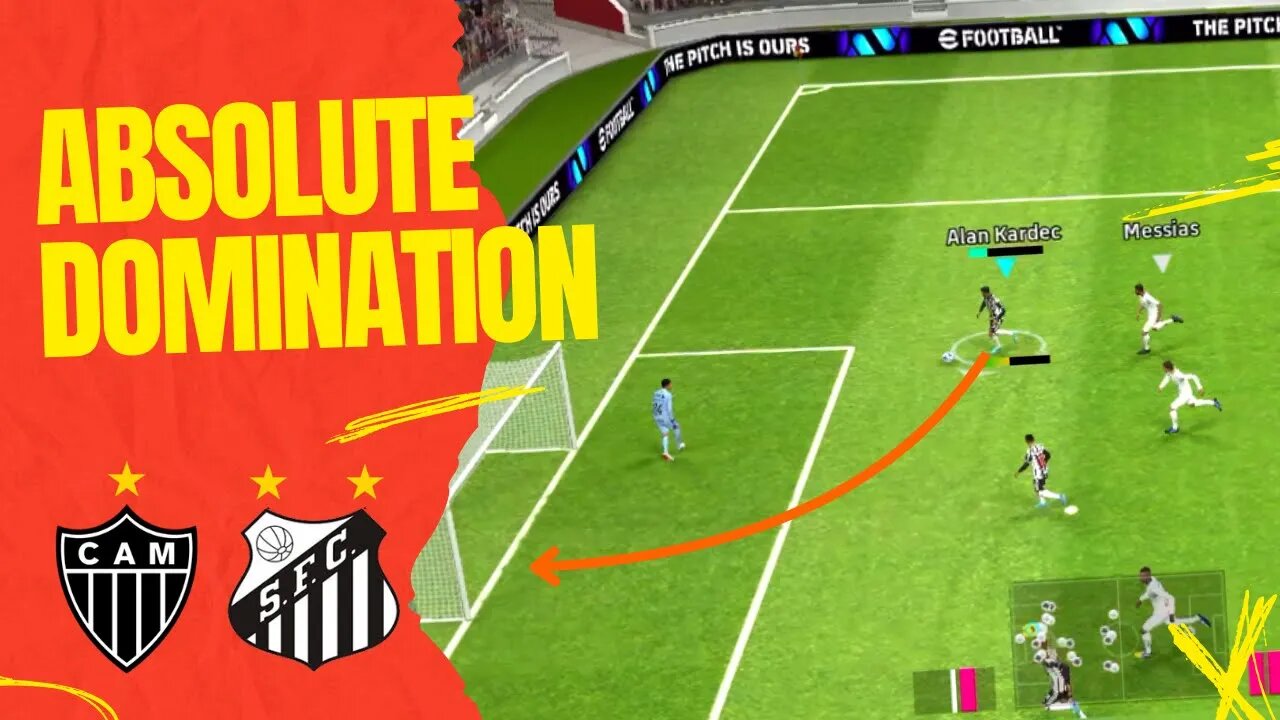 Opponent Domination | Atletico Mineiro vs. Santos F.C. | Efootball 2024 ✔