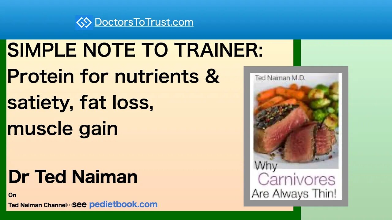 SIMPLE NOTE TO TRAINER: Protein for nutrients & satiety, fas loss, muscle gain