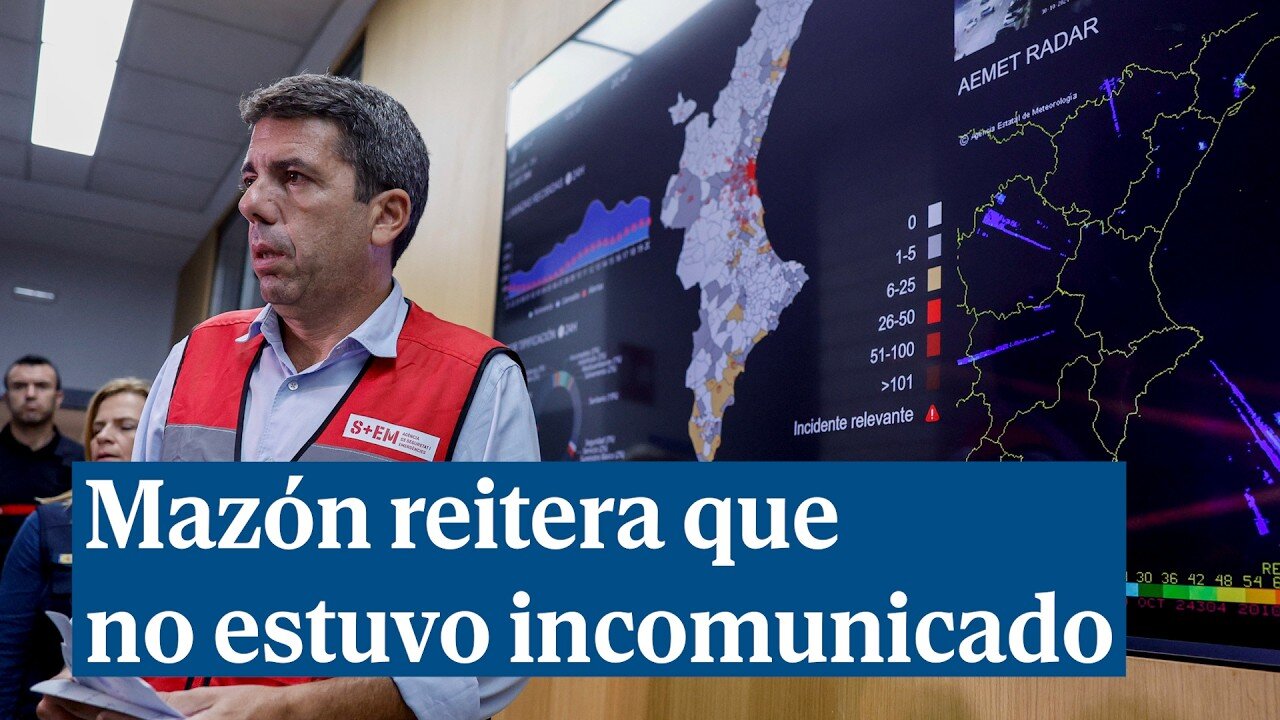 Mazón reitera que en ningún momento estuvo incomunicado el 29 de octubre