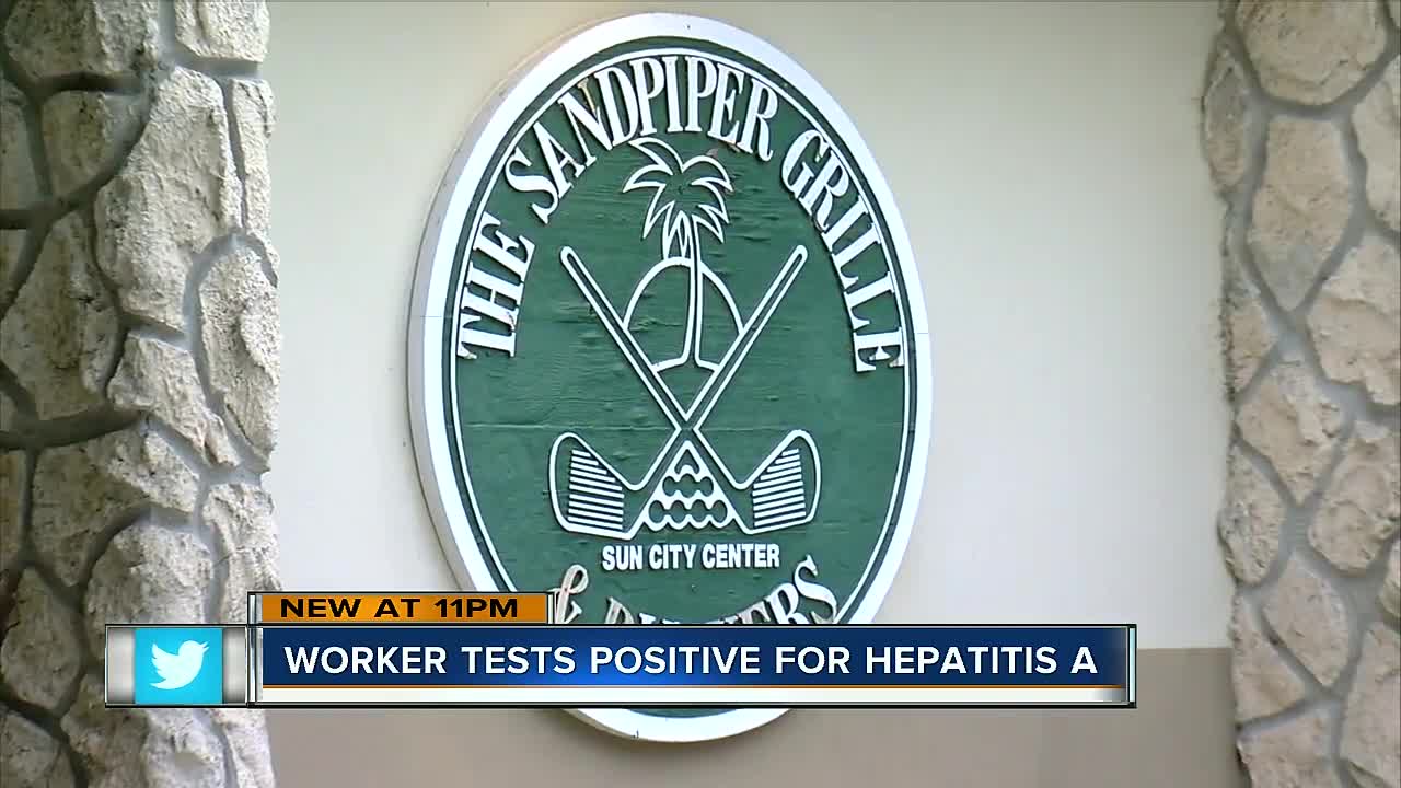 Food service worker at Sandpiper Grille tests positive for hep A, Department of Health says