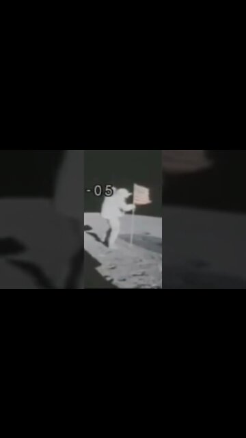 Was Moon Landing a Lie? US Flag Fluttering on Moon Surface. ☄🌟🌑☄#spacemystery #shorts