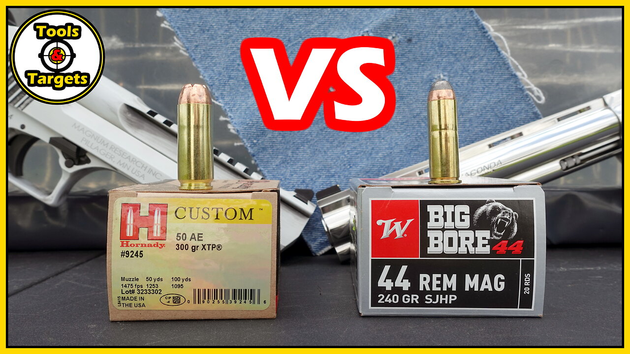 Deagle VS Anaconda!...Winchester Big Bore .44 Mag vs Hornady Custom .50 AE Ammo Ballistic Gel Test!