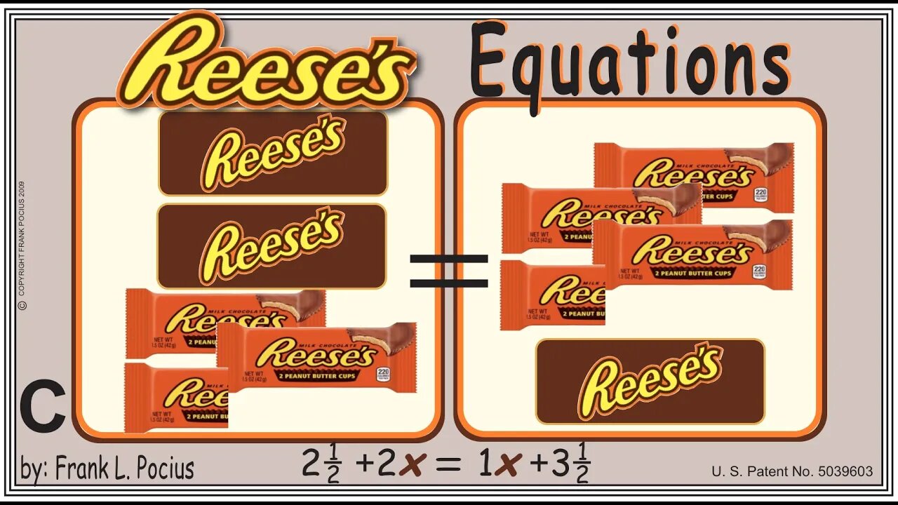 C2_REESES X(notation) 2.5+2x=1x+3.5 _ SOLVING BASIC EQUATIONS _ SOLVING BASIC WORD PROBLEMS