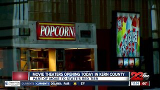 Movie theaters opening today in Kern County: Part of move to state's red tier