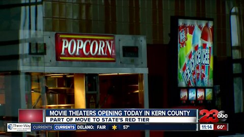 Movie theaters opening today in Kern County: Part of move to state's red tier