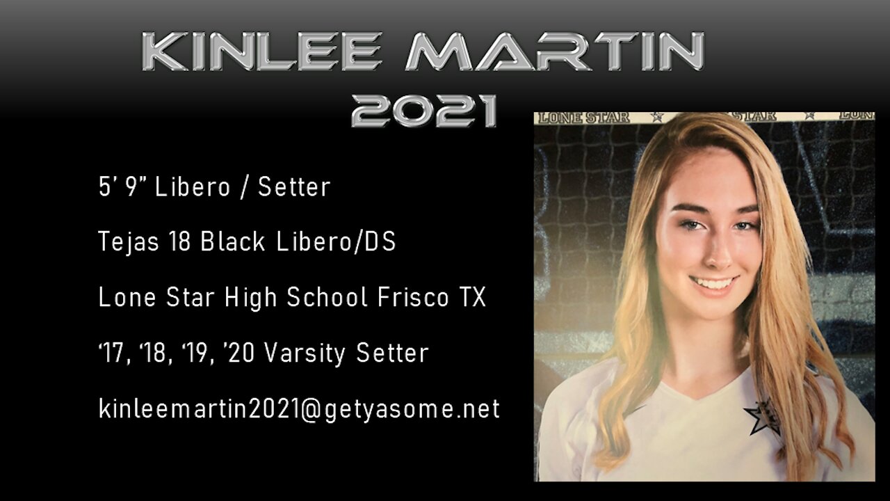 Kinlee Martin #7 - Varsity Setter 2020 Lone Star High School supercut highlight reel