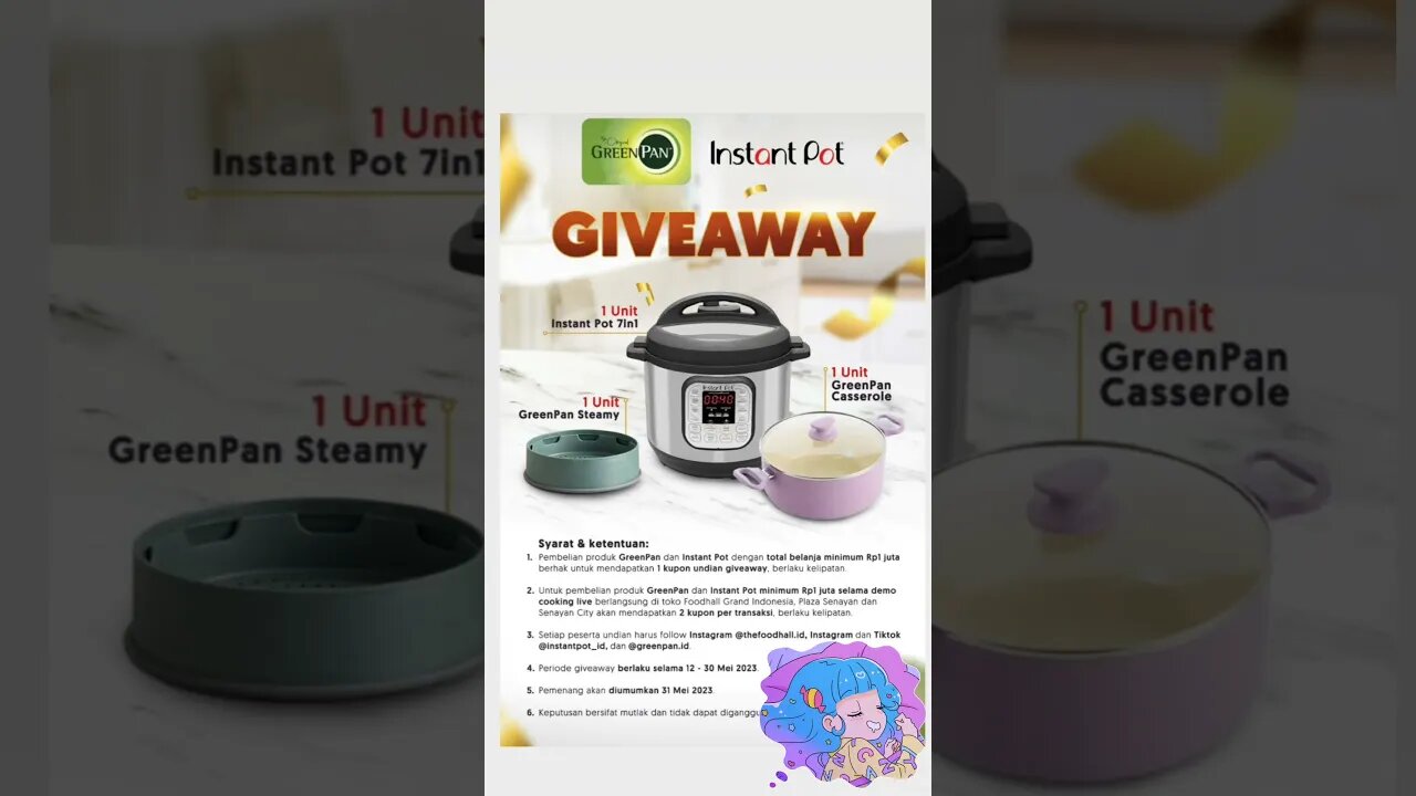 INSTANT POT NO 1 BEST STEAMEAR GIVEAWAY GAMES ON GREENPAN INDONESIA