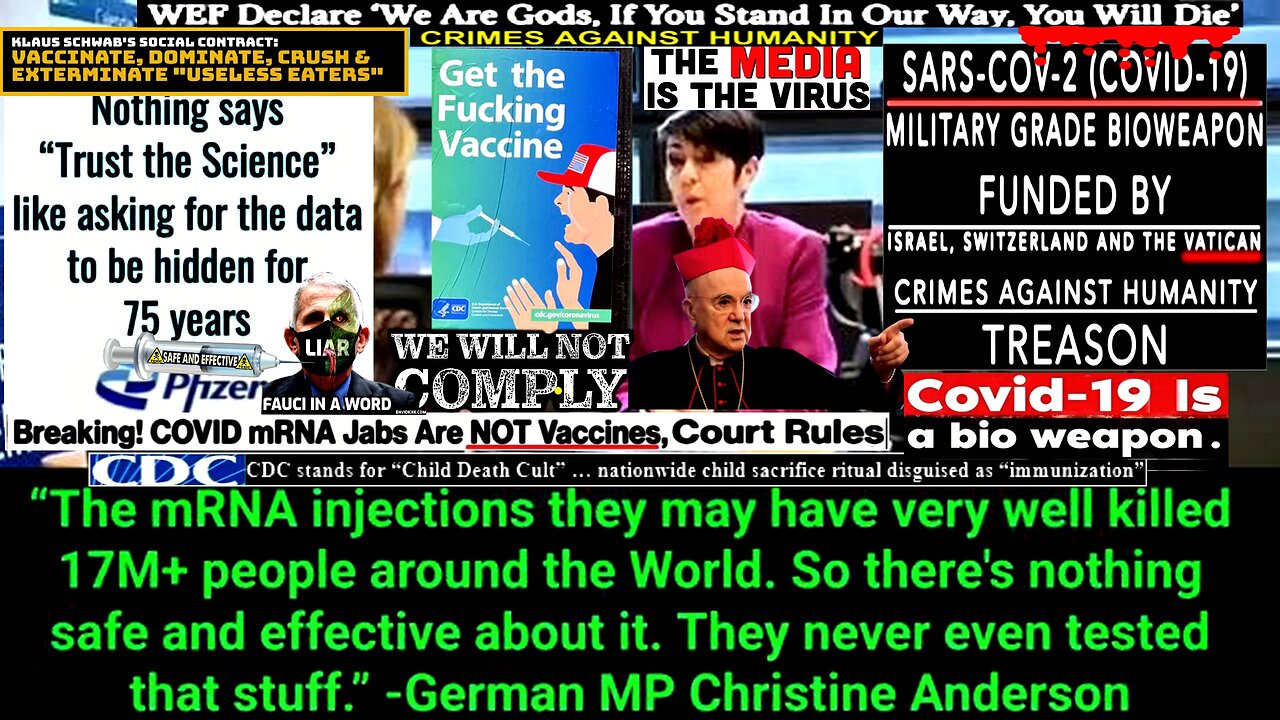 The mRNA injections they may have very well killed 17M+ people around the World 💉☠️💉