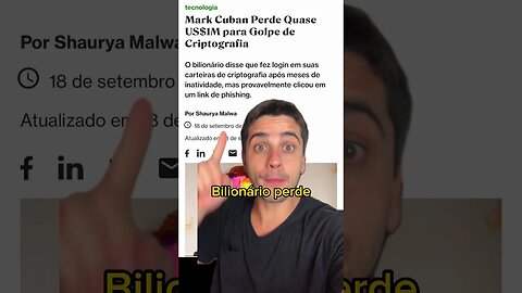 Mark Cuban perde quase US$ 1 milhão de dólares!! #bitcoin #btc #cripto #sp500 #fed #sec #ethereum