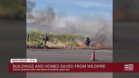 Buildings and homes saved from 'Lost Dutchman' wildfire