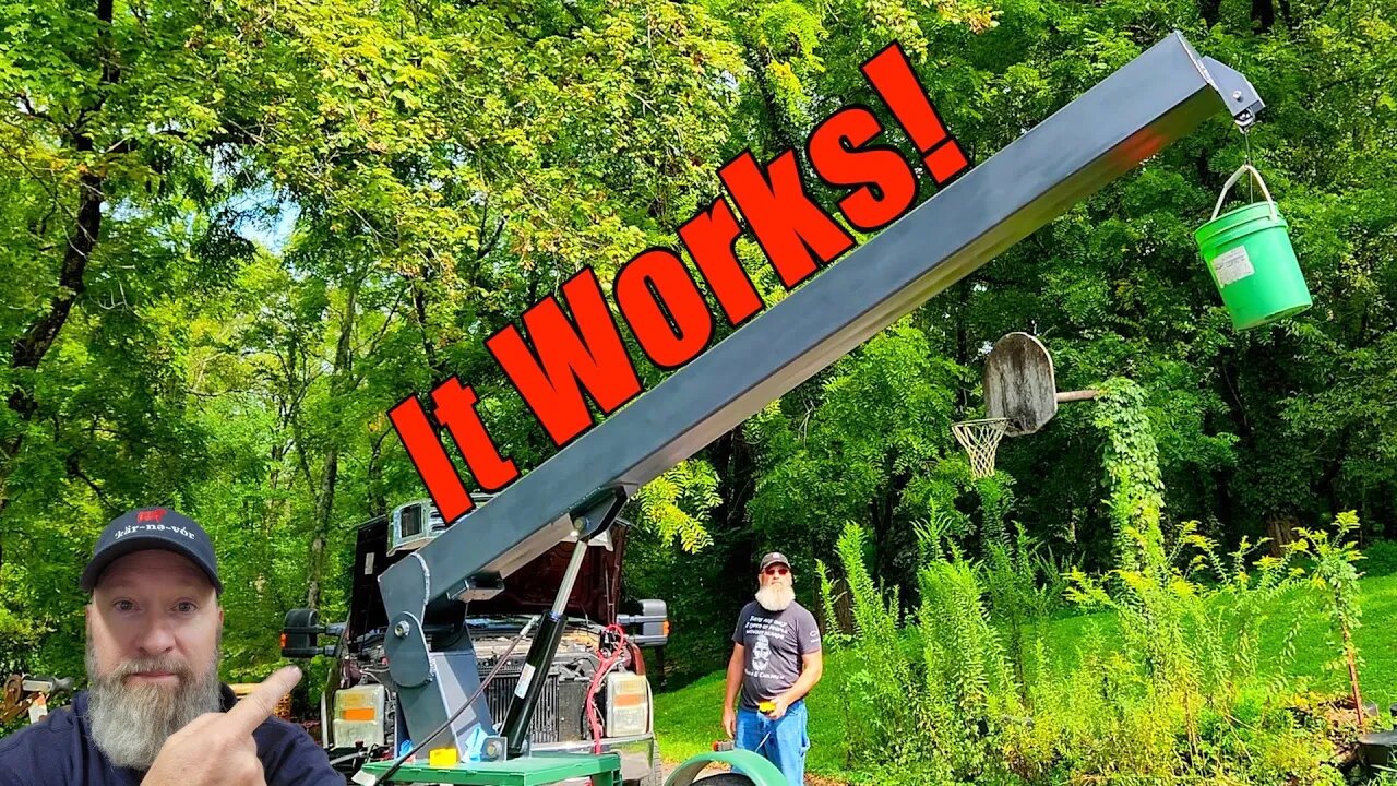 Turning a Boat Trailer into a Mobile Hydraulic Boom Crane: DIY Adventure! - Part 11 @UncleTimsFarm