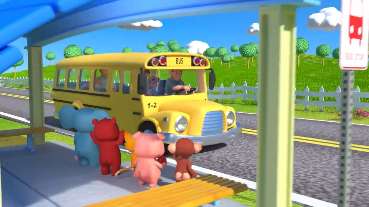 Wheels on the Bus | CoComelon Nursery Rhymes & Kids Songs