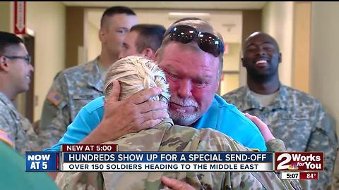 Hundreds help send-off Green Country soldiers
