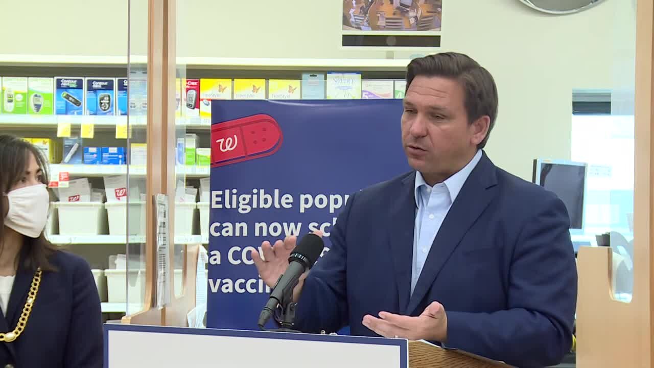 Gov. Ron DeSantis announces expansion of Walgreens locations in Florida offering COVID-19 vaccine (26 minutes)