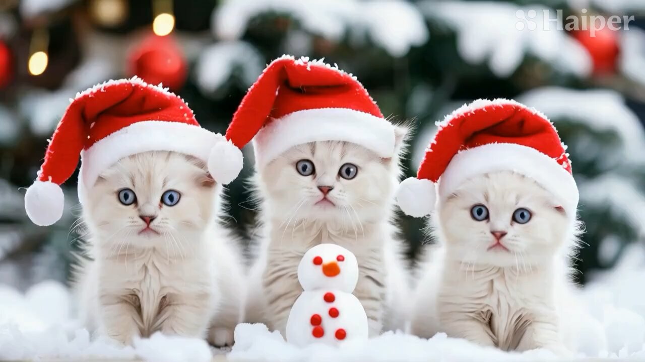 Cute Christmas Cat Gif