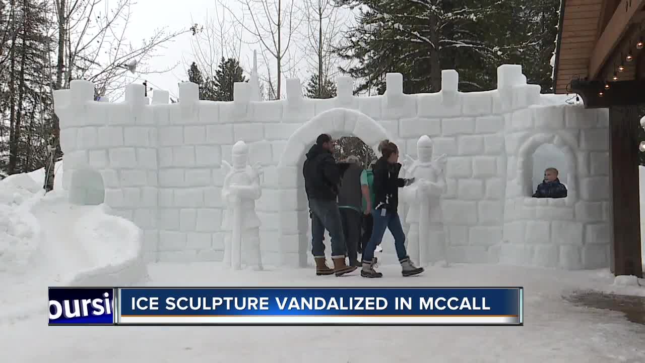 Ice sculpture in McCall vandalized during the winter carnival