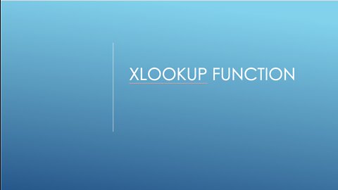 Microsoft Excel - Xlookup Function