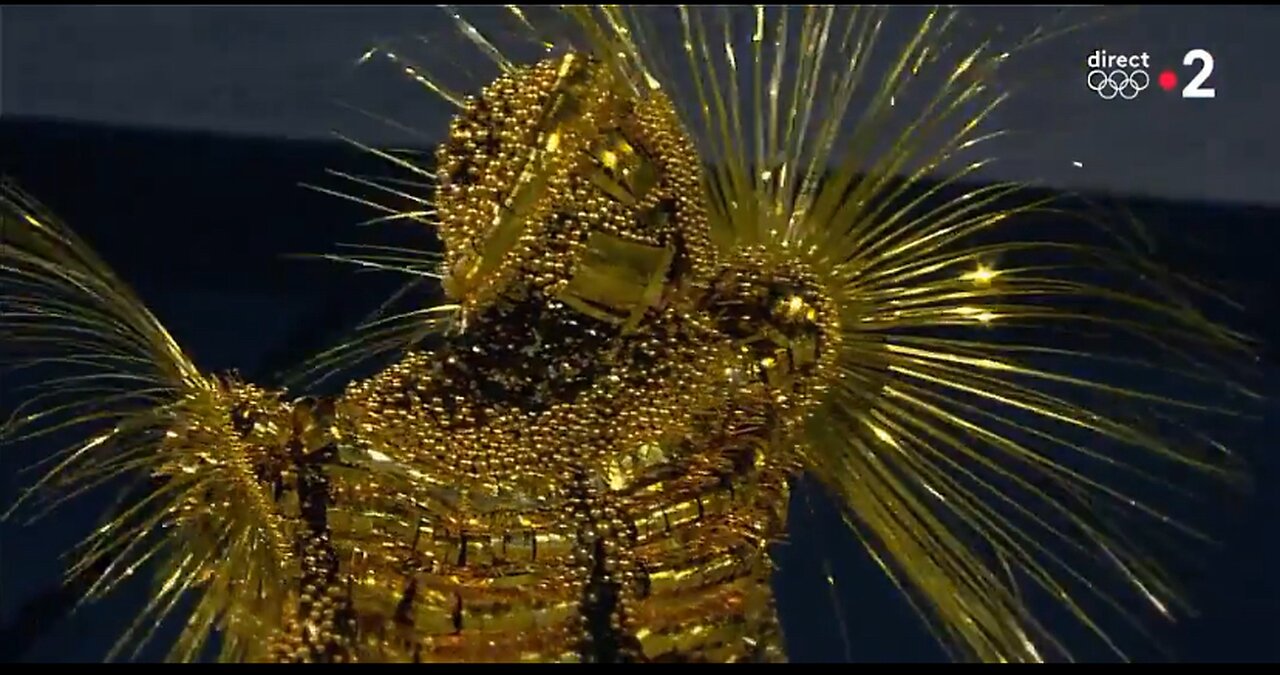 Lucifer coming through the CERN portal, Olympic Closing Ceremonies