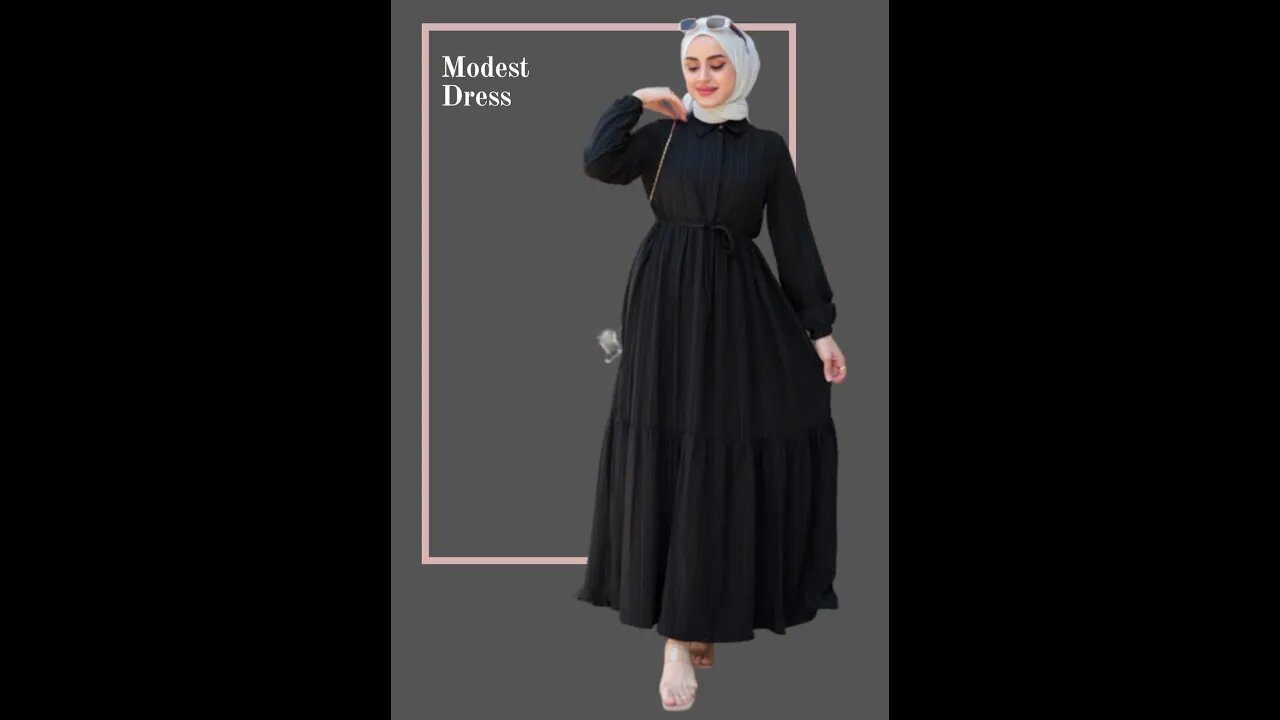 Ensa Tesettür's Black Modest Dress #dress #fashion #modest #ksa