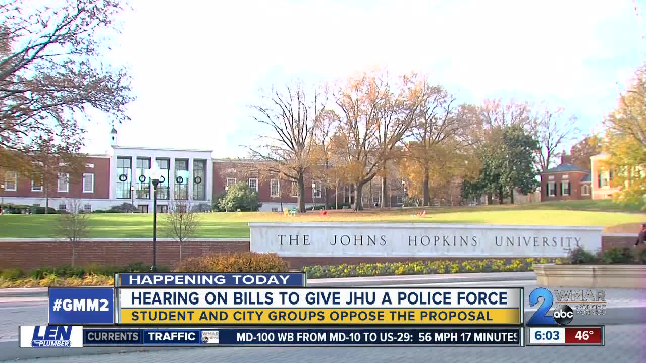 Johns Hopkins Police Force moving closer to a vote