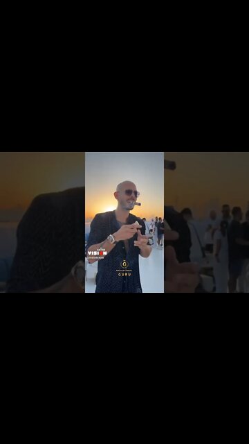 Andrew Tate Smoking cigar on yacht