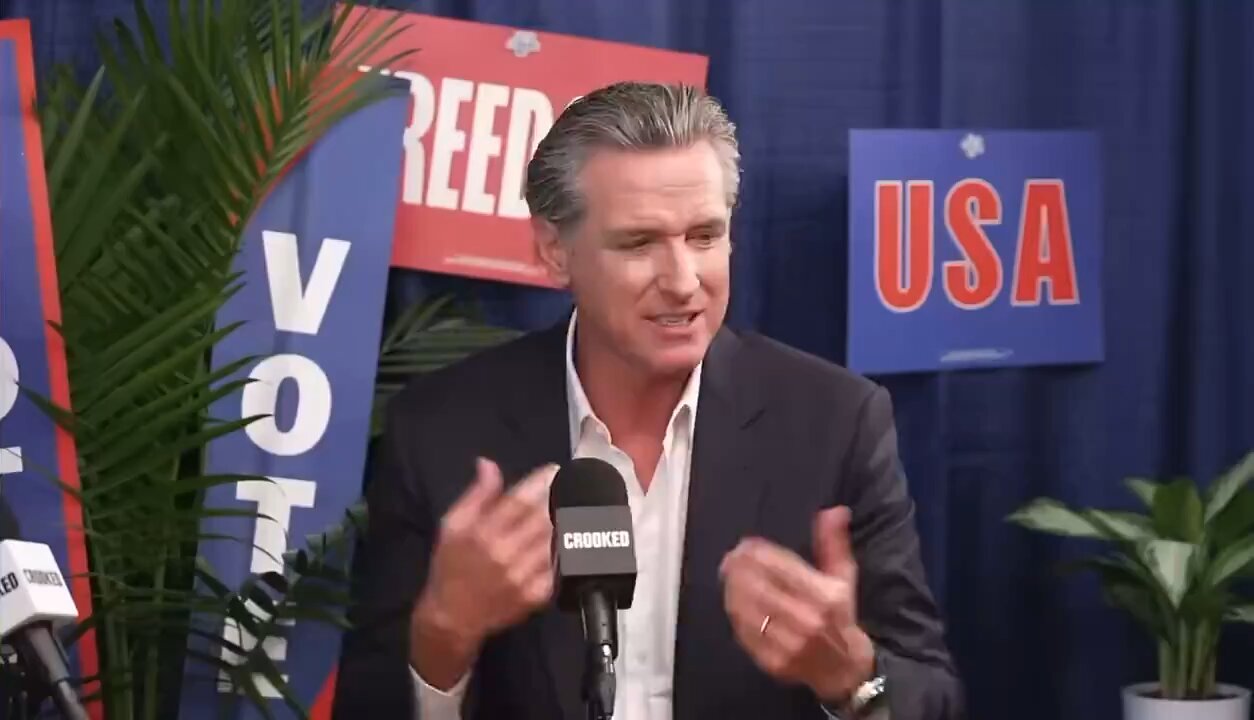 Gavin Newsom takes a jab at the Democrats for how they boosted Kamala Harris to the presidency