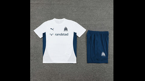 👉🏻⚽️ 2024/25 Marseille Adult White Short Sleeve Training Kit
