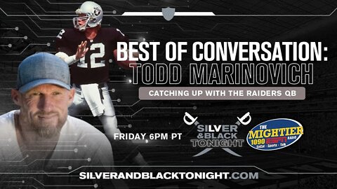 Raiders Conversation: QB Todd Marinovich Continues Journey Back from the Brink