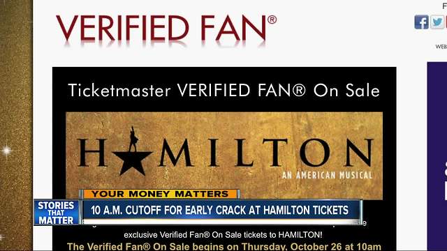 Fans have chance to score 'Hamilton' tickets early