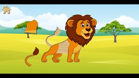 Match The Right Head For cartoon Lion #shorts