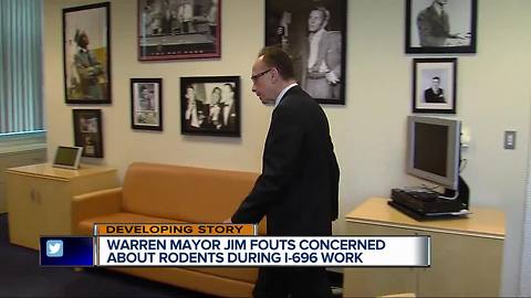 Warren Mayor Jim Fouts concerned about rodents during I-696 work