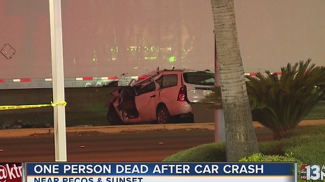 Car pinned under a semi-truck in Pecos, Sunset crash