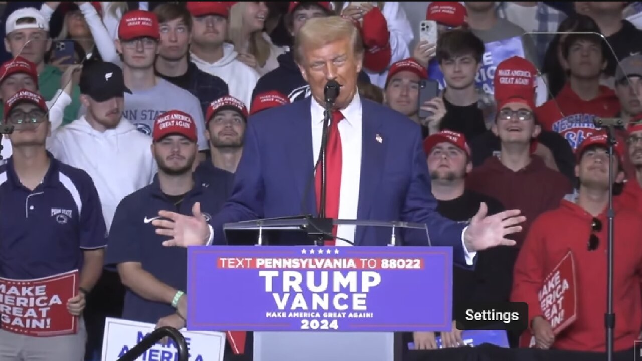 LIVE President Trump Speaks at a Rally in State College, Pennsylvania