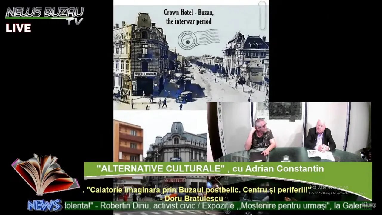LIVE - TV NEWS BUZAU – “ALTERNATIVE CULTURALE", cu Adrian Constantin. "Calatorie imaginara prin B…