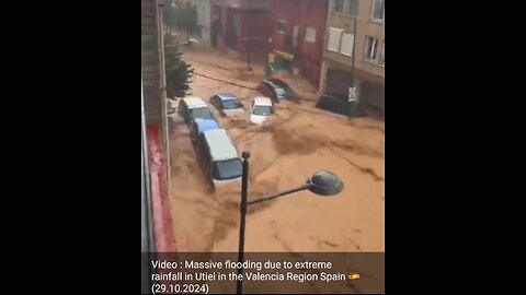 🇪🇸 Massive flooding due to extreme rainfall in Utiel - Valencia Region