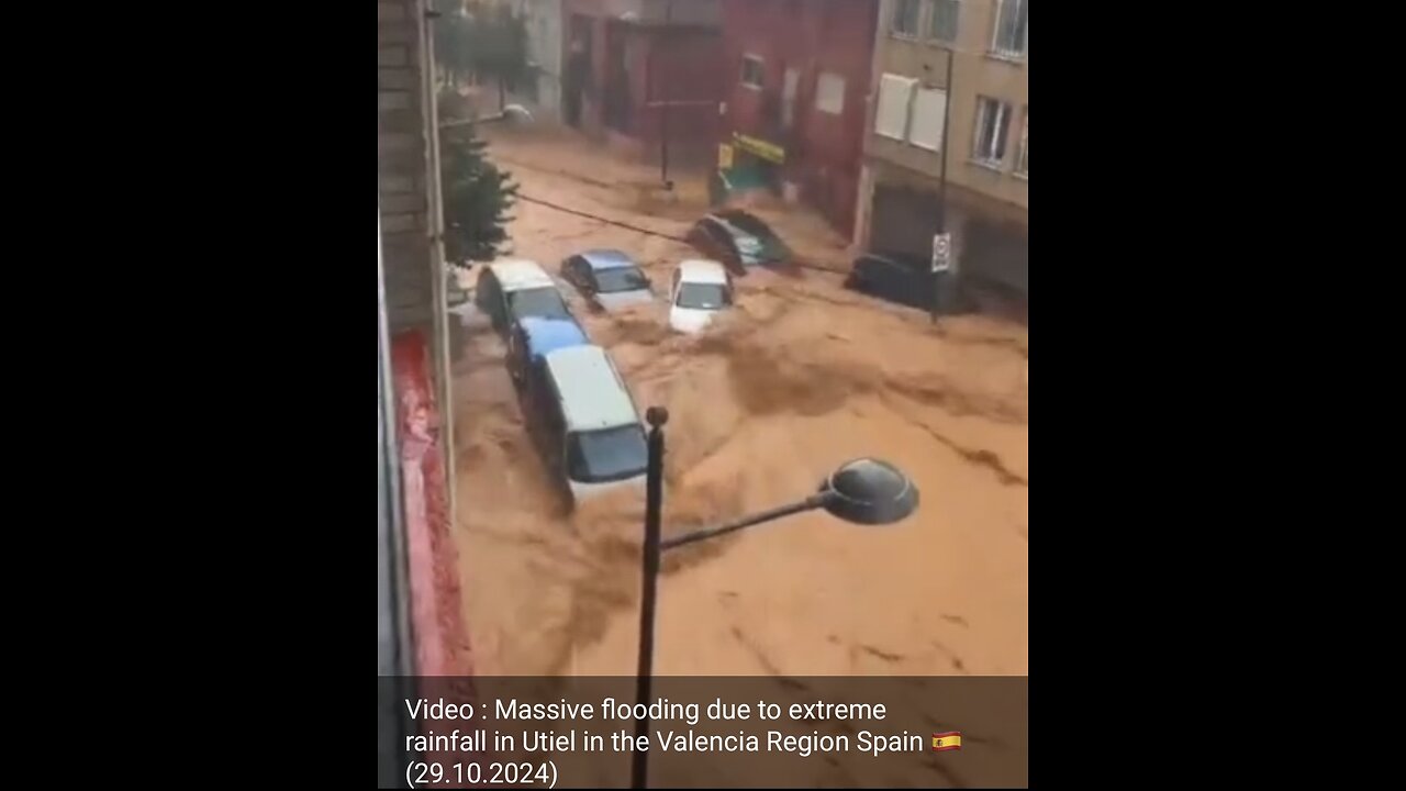 🇪🇸 Massive flooding due to extreme rainfall in Utiel - Valencia Region