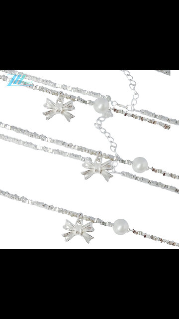 Women 925 Silver White Pearl Pendant Clavicle Necklace Wedding Jewelry Gift07