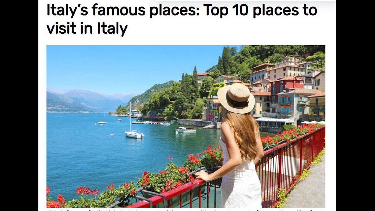 TOP 10 PLACES TO VISIT IN ITALY